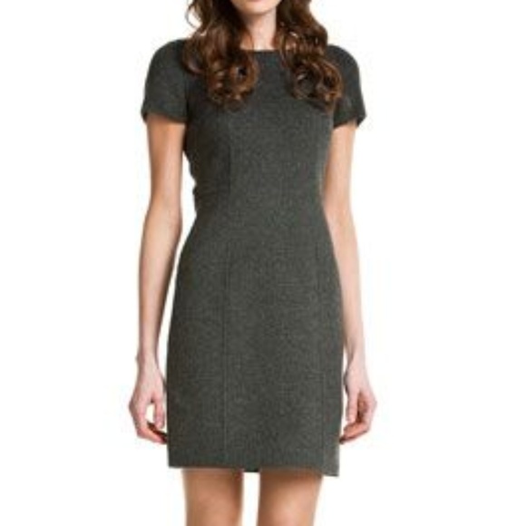 charcoal gray sheath dress
